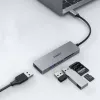 AUKEY CB-C63 USB-C hub Ultra Slim 4-in-1 hliníkový Space Gray