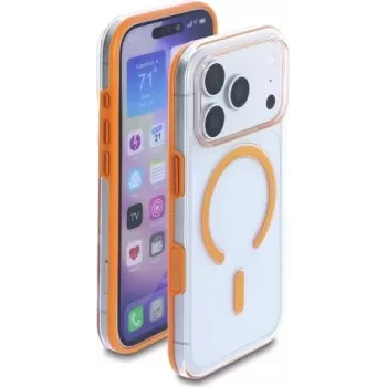 Delock ochranné puzdro pre iPhone 17 Pro kompatibilné s MagSafe transparentno-oranžové (81642)