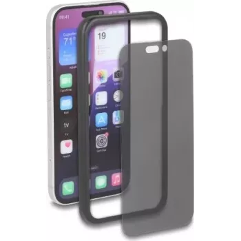 Delock Privacy Screen Protector pre iPhone 16, tvrdené sklo, Anti-Spy 2-smerný, s montážnou pomôckou (81654)