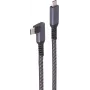 ShiverPeaks BASIC-S USB-C nabíjací kábel, 3.2, 90°, 100W PD, textil, 1m (BS14-75014)