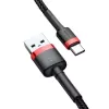 Baseus Cafule USB-A na USB-C kábel 0,5m 3A červený/čierny