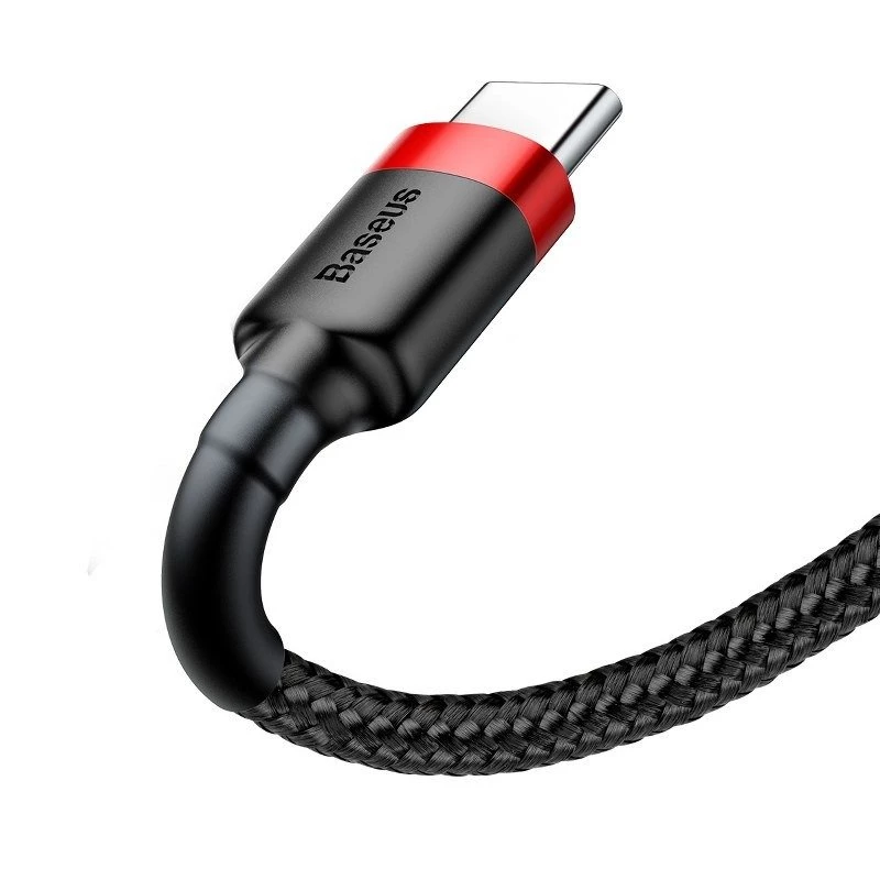 Baseus Cafule USB-A na USB-C kábel 0,5m 3A červený/čierny