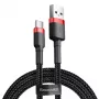 Baseus Cafule USB-A na USB-C kábel 0,5m 3A červený/čierny