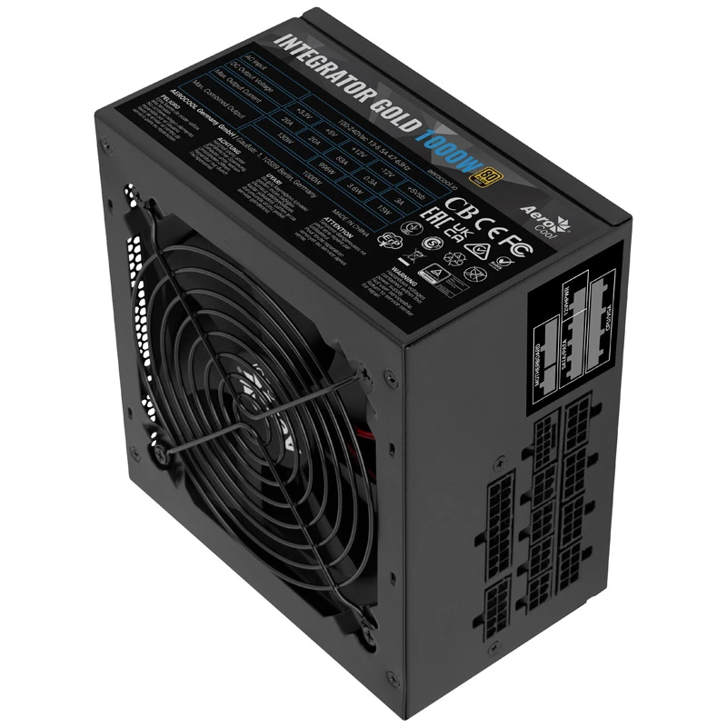 Aerocool Integrator Gold 1000W napájací zdroj ATX čierny