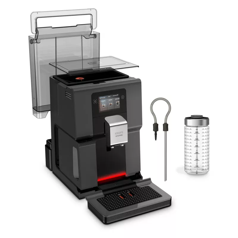 KRUPS Intuition Preference EA872B10 plnoautomatický kávovar s prípravou cappuccina, 15 bar, čierny