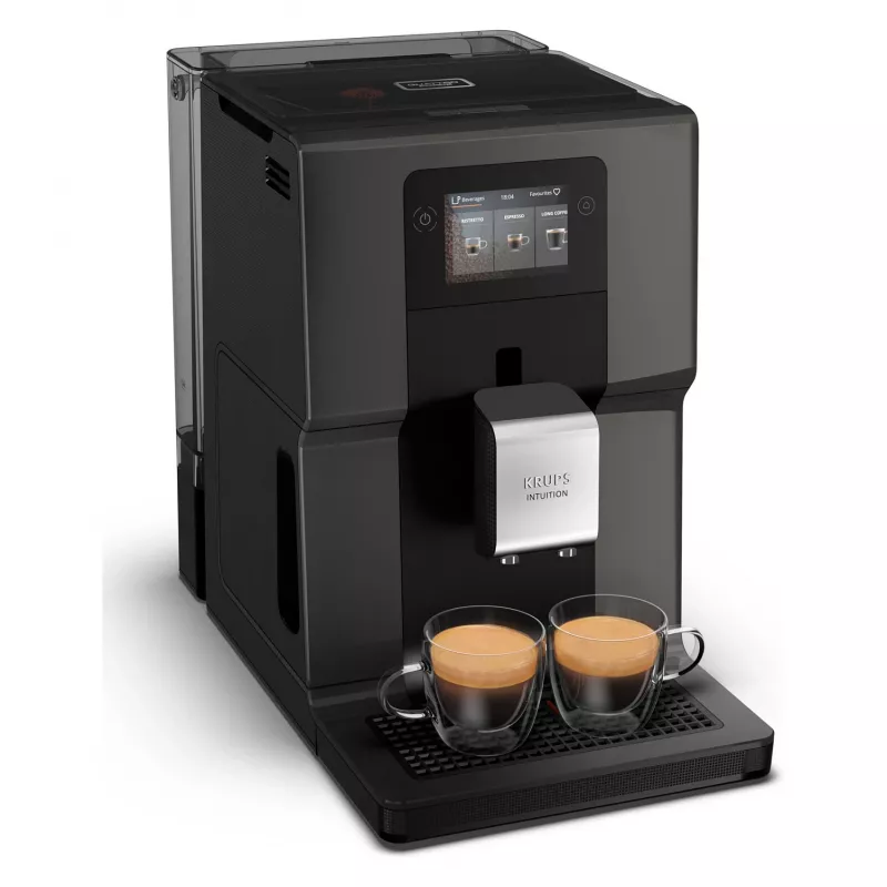 KRUPS Intuition Preference EA872B10 plnoautomatický kávovar s prípravou cappuccina, 15 bar, čierny