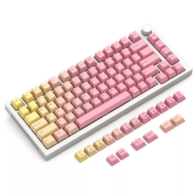 Glorious GPBT keycaps - Pink Grapefruit (114 klávesov, Cherry profil, PBT, Dye-Sublimated)