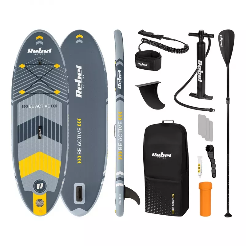 REBEL ACTIVE Small nafukovacie SUP board Gray RBA-4511