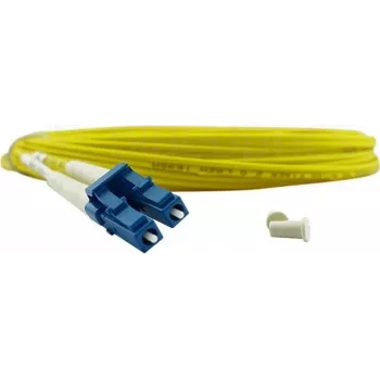 BlueOptics Kompatibilný Corning 047202G5120000015M Duplex LC-UPC na SC-UPC Singlemode vláknový patch kábel, 15m, béžová, G.657.A1, <0,2dB vložený útlm, značkové vlákno, keramická ferula, s meracím protokolom