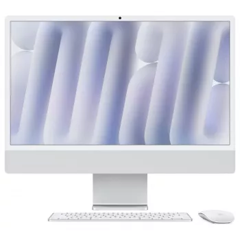 Apple iMac 24 inch M4 10-Core CPU 10-Core GPU 16-Core Neural Engine 24GB RAM 512GB SSD Standard Glass strieborná Magic Keyboard s Touch ID a numerickým blokom (nemecké rozloženie)