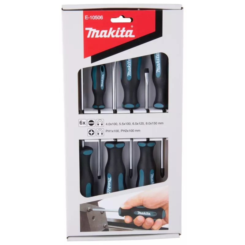 Makita E-10506 Sada skrutkovačov, 6 ks
