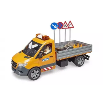 BRUDER MB Sprinter Municipal so svetelným a zvukovým modulom, oranžová, mierka 1:16