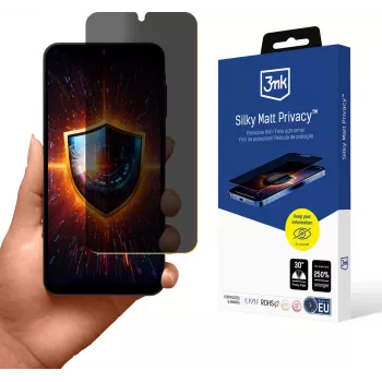 3MK Silky Matt Privacy Screen Protector pre Samsung Galaxy A16 - čierny