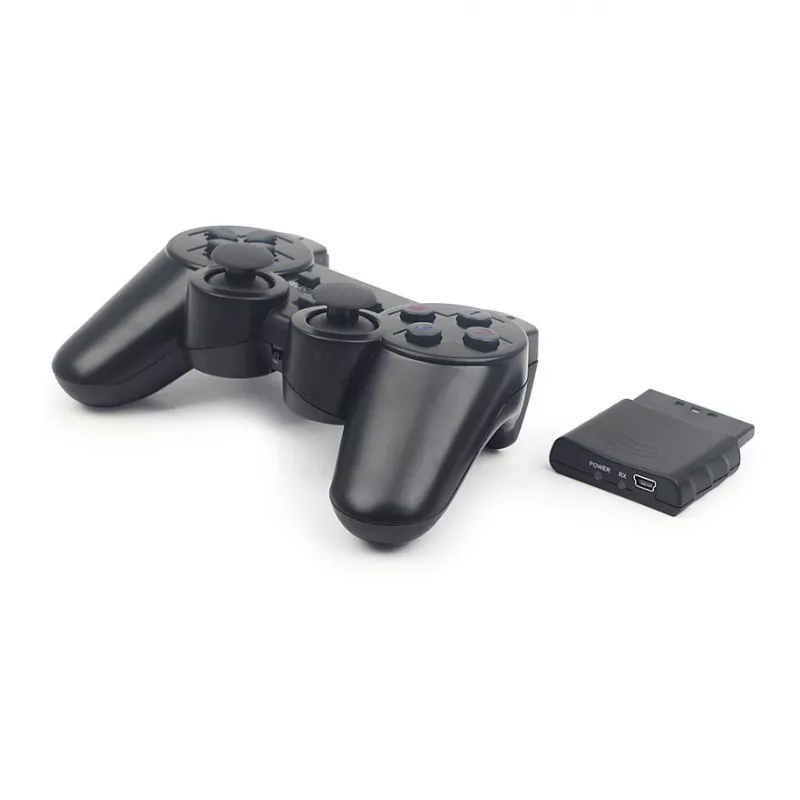 GEMBIRD JPD-WDV-01 bezdrôtový gamepad pre PS2/PS3/PC - 12 tlačidiel - 2,4 GHz - čierny