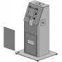 Ergonomic Solutions Mini Kiosk so základnou doskou pre montáž na stôl - čierna