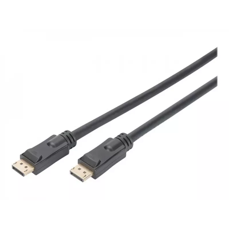 DIGITUS DisplayPort kábel so zosilňovačom 4K 60Hz UHD DP/DP M/M čierny 20m