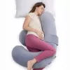 MOMCOZY PP006 F-Shaped tehotenské vankúš Air Layer sivý