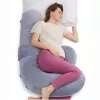 MOMCOZY PP006 F-Shaped tehotenské vankúš Air Layer sivá
