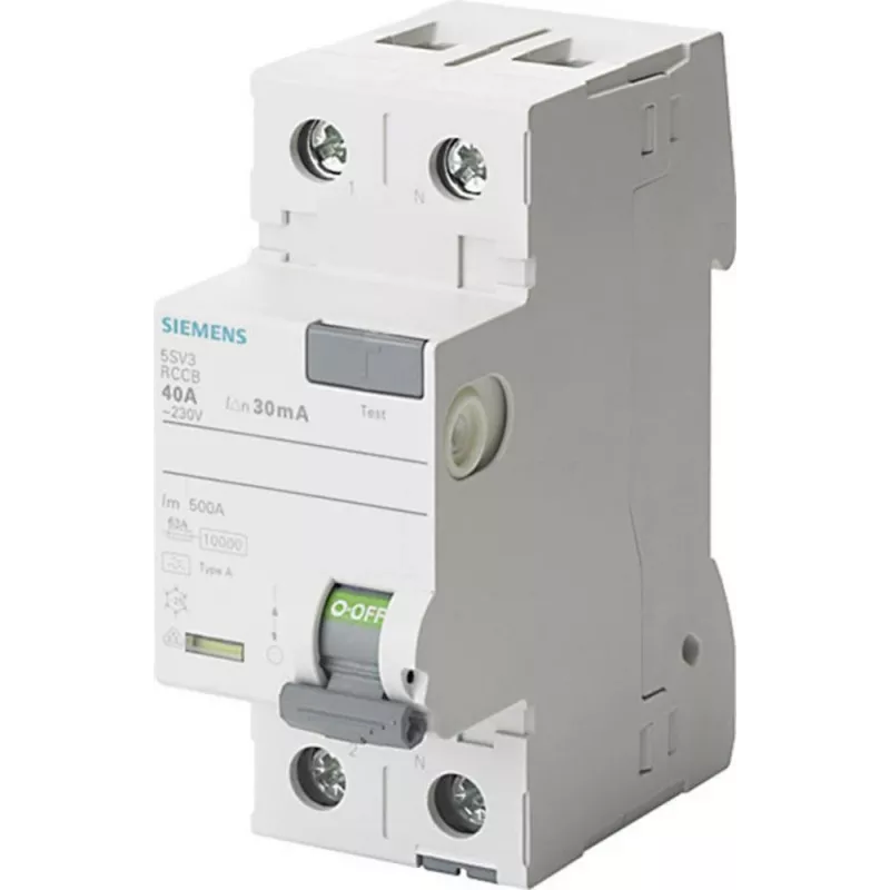 Siemens 5SV3111-6 SENTRON RCCB 25A 30mA Type A 2-pólový 230V 10kA biela