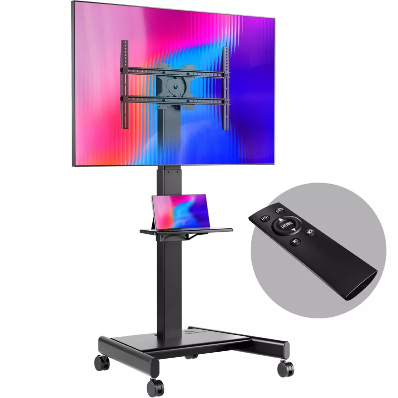 ONKRON TS1552E-B mobilný TV stojan pre 43-75 palcové obrazovky, čierny
