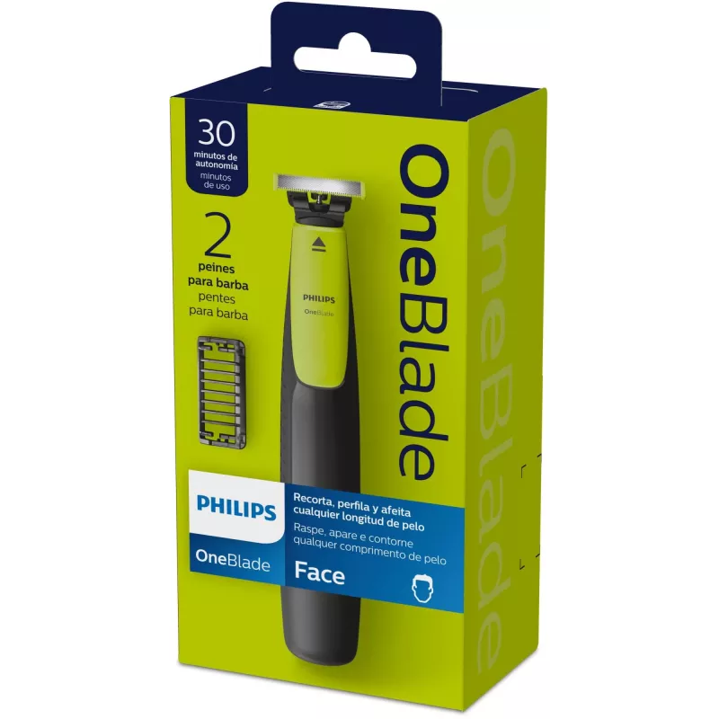 Philips OneBlade QP2510/15 holič a zastrihávač - čierna/limetková, na batérie, 30 minút prevádzky