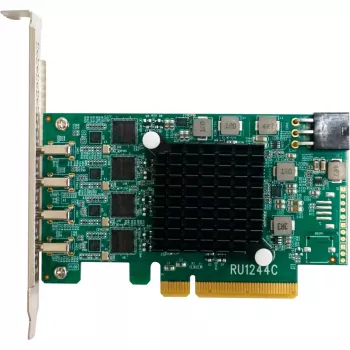 HighPoint RocketU 1244C USB 3.2 Gen 2x2 PCIe 3.0 x4 hostiteľská adaptérová karta so 4 USB-C konektormi