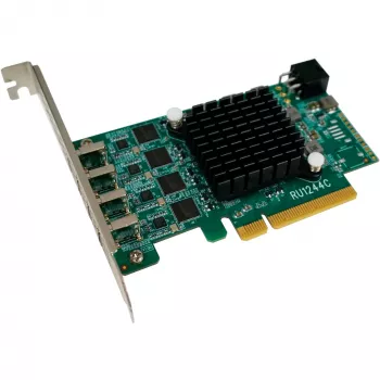 HighPoint RocketU 1244C USB 3.2 Gen 2x2 PCIe 3.0 x4 hostiteľská adaptérová karta so 4 USB-C konektormi