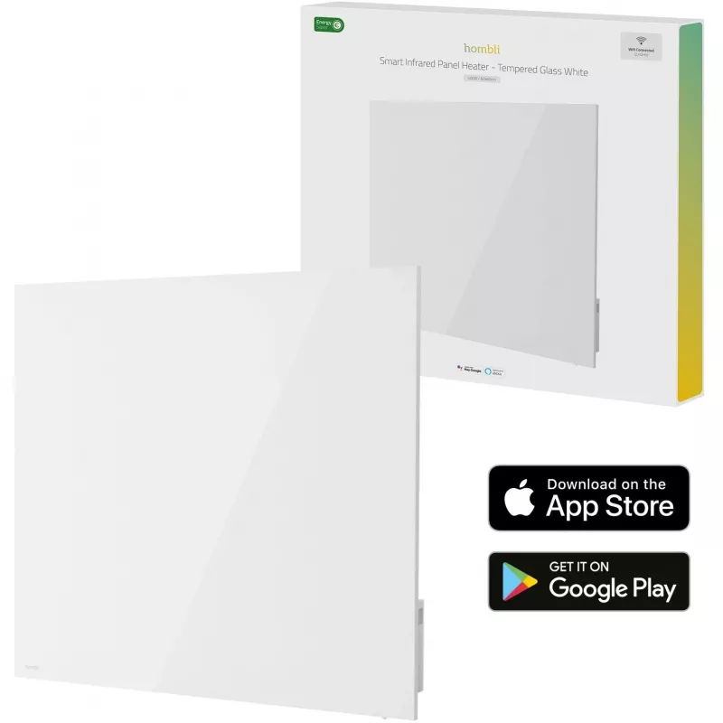 Hombli Smart Infrared Glass vyhrievací panel 400W biely