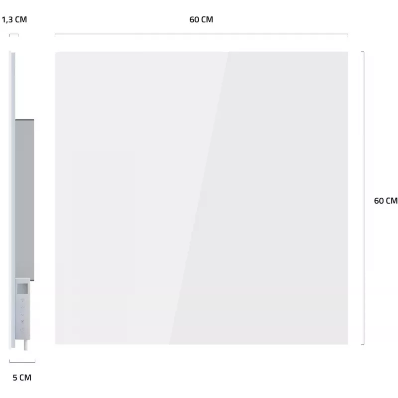 Hombli Smart Infrared Glass vyhrievací panel 400W biely