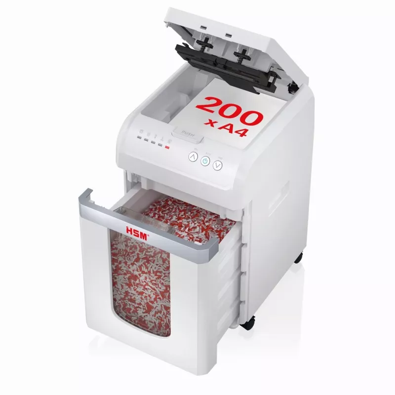 HSM Autofeed X200 skartovačka papiera s automatickým podávaním, 30 L, P-4, 4 x 12 mm