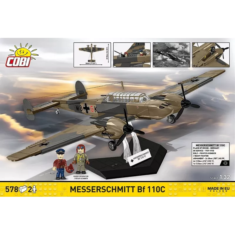 COBI KLOCKI Blocks Messerschmitt BF 110C 578 dielikov
