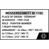 COBI KLOCKI Blocks Messerschmitt BF 110C 578 dielikov
