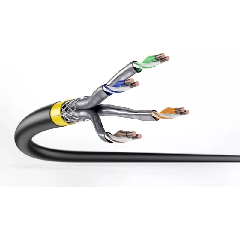DIGITUS CAT 7A S/FTP Dátový kábel - zemný kábel, 50 m kotúč, Simplex, PE