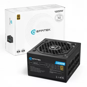 EFFITEK 1200W Gold ATX 3.1 PCIe 5.1 plne modulárny napájací zdroj