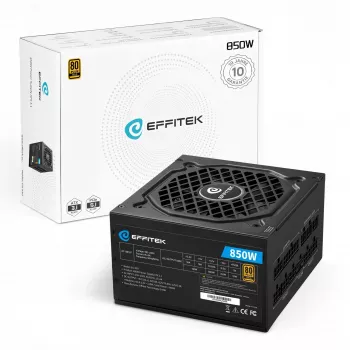 EFFITEK 850W Gold ATX 3.1 PCIe 5.1 plne modulárny napájací zdroj