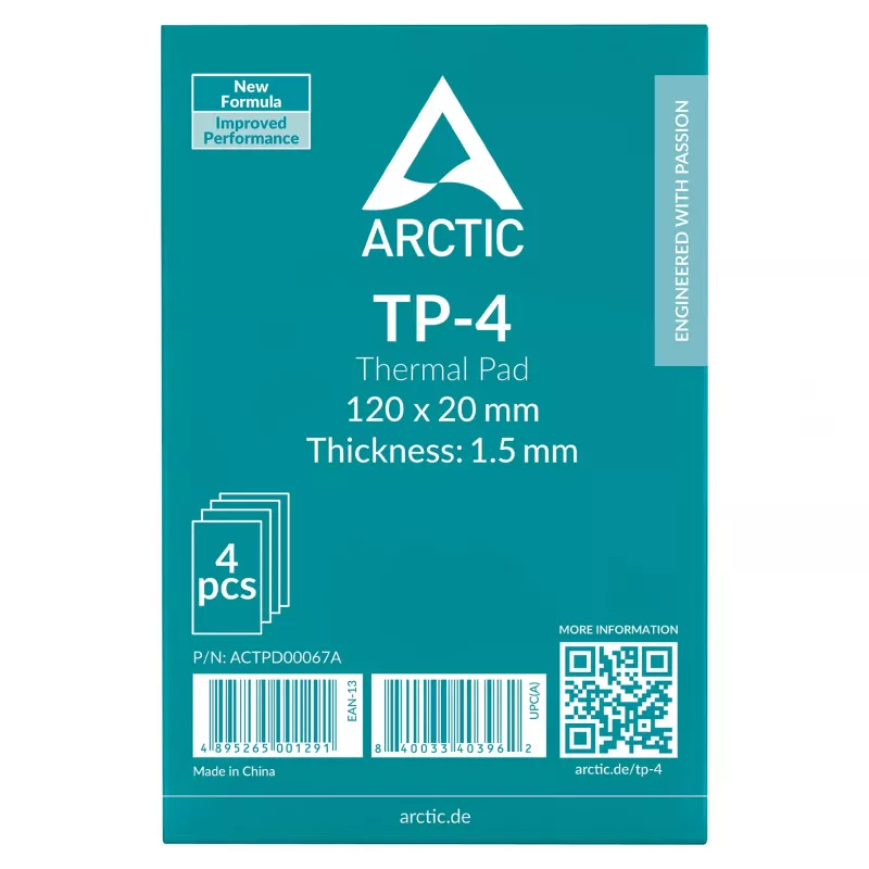 ARCTIC Tepelná podložka TP-4 120x120mm 1,5mm balenie 4 ks