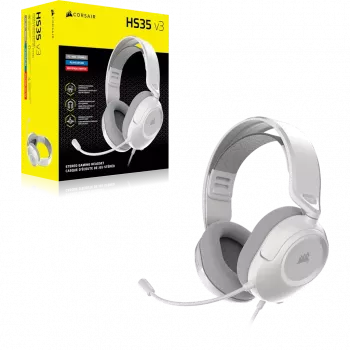 Corsair HS35 v3 káblový herný headset biela
