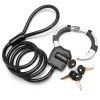 Master Lock Street Cuff káblový zámok s kľúčom - čierny - 1000 mm - 8 mm