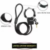 Master Lock Street Cuff káblový zámok s kľúčom - čierny - 1000 mm - 8 mm