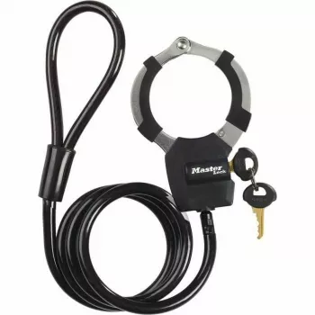 Master Lock Street Cuff káblový zámok s kľúčom - čierny - 1000 mm - 8 mm