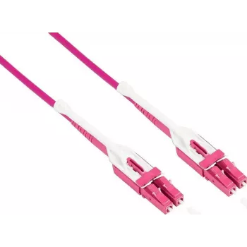 GoodConnections LW-U815LC4 optický patch kábel, OM4 duplex LC/LC Uniboot, LSZH, 15 m, aqua
