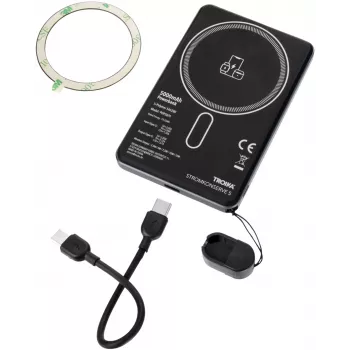 TROIKA Powerbank STROMKONSERVE 5 (POP50/TI) - 5000 mAh, titánová