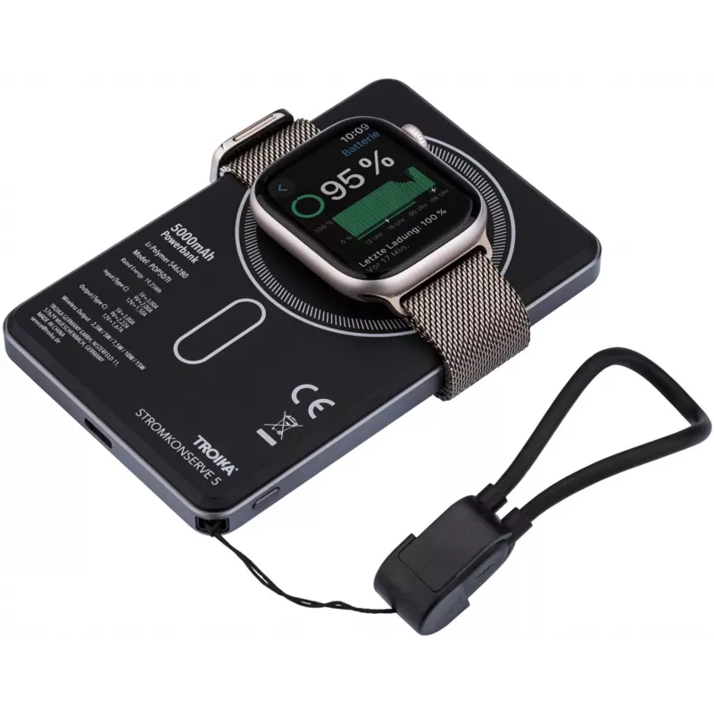 TROIKA Powerbank STROMKONSERVE 5 (POP50/TI) - 5000 mAh, titánová