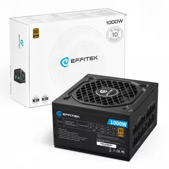 EFFITEK napájací zdroj 1000W Gold ATX 3.1, PCIe 5.1 modulárny kábel