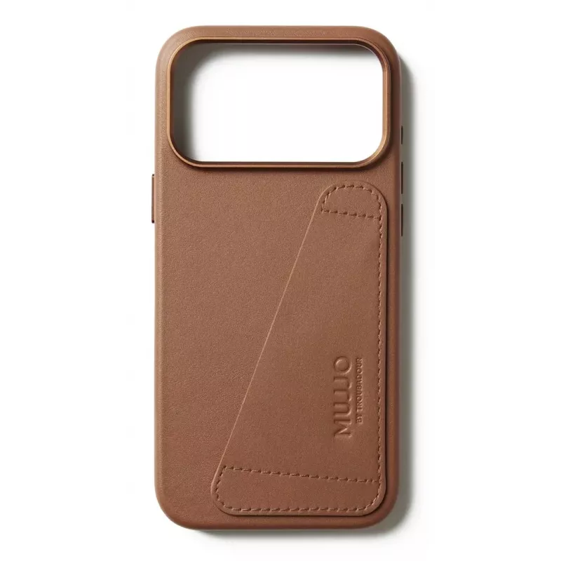 Mujjo kožené puzdro s peňaženkou pre iPhone 17 Pro Max, kompatibilné s MagSafe, Tan