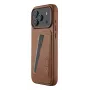 Mujjo kožené puzdro s peňaženkou pre iPhone 17 Pro Max, kompatibilné s MagSafe, Tan