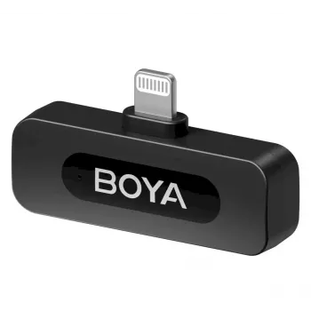 BOYA BY-V1 V2.0 ultra kompaktný 2,4GHz bezdrôtový mikrofón pre Lightning zariadenia - 1TX+1RX