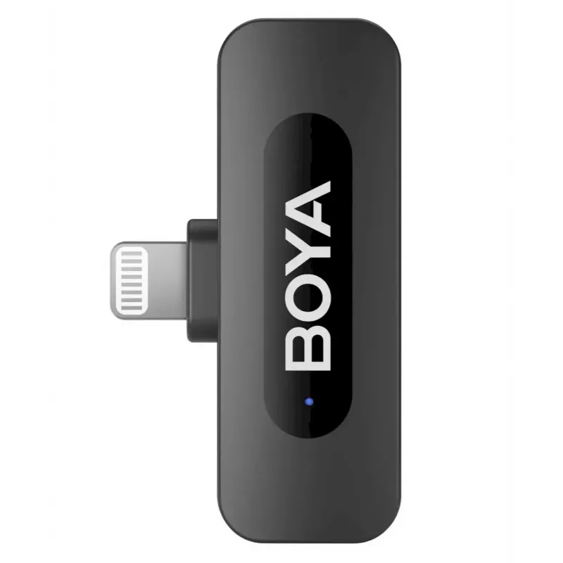 BOYA BY-V1 V2.0 ultra kompaktný 2,4GHz bezdrôtový mikrofón pre Lightning zariadenia - 1TX+1RX