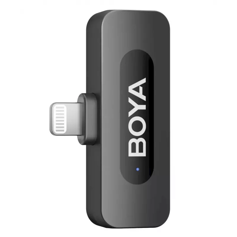 BOYA BY-V1 V2.0 ultra kompaktný 2,4GHz bezdrôtový mikrofón pre Lightning zariadenia - 1TX+1RX