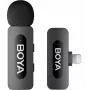 BOYA BY-V1 V2.0 ultra kompaktný 2,4GHz bezdrôtový mikrofón pre Lightning zariadenia - 1TX+1RX